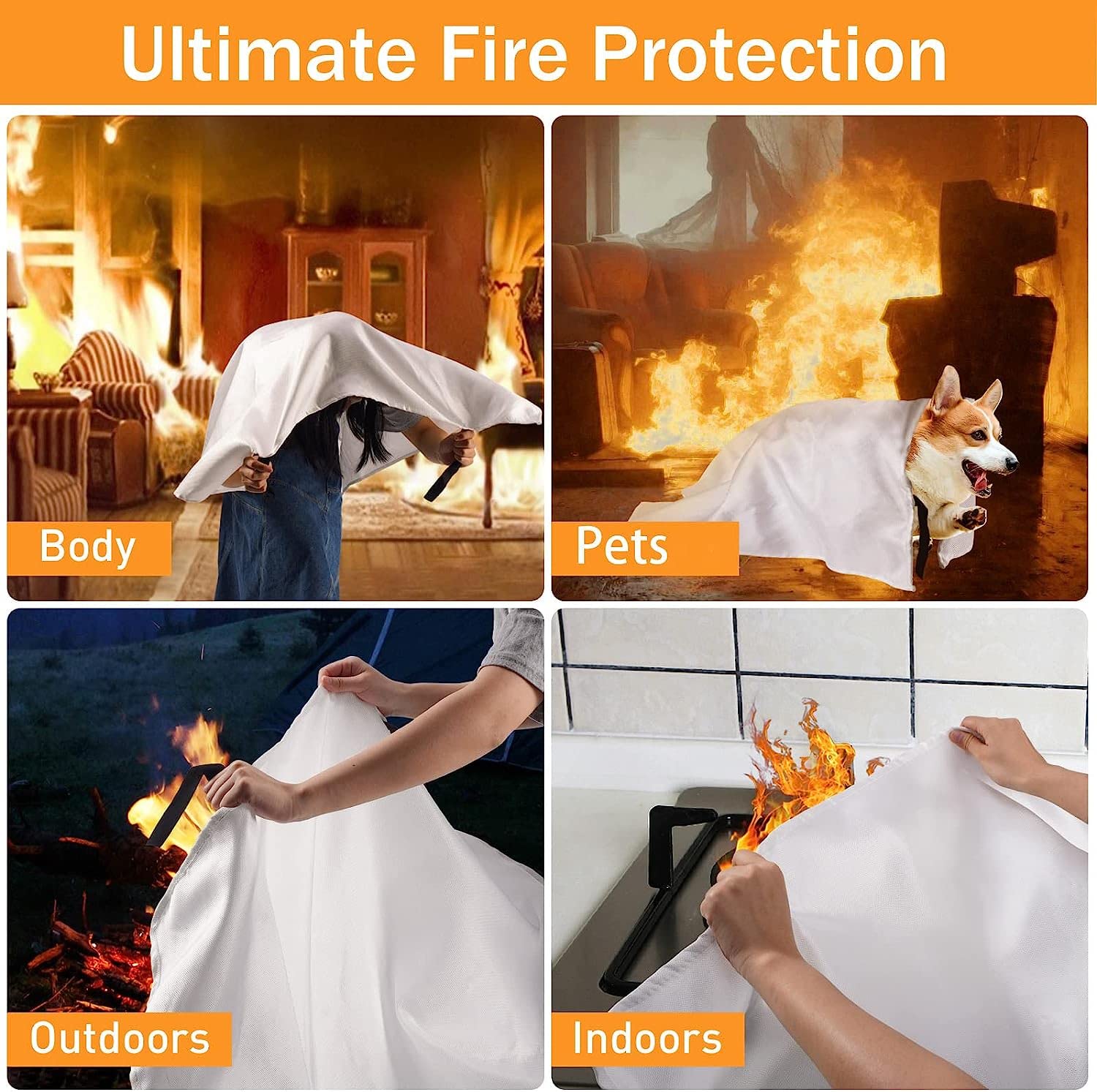 Survive Outdoors Longer Emergency Fire Blanket - 2pk