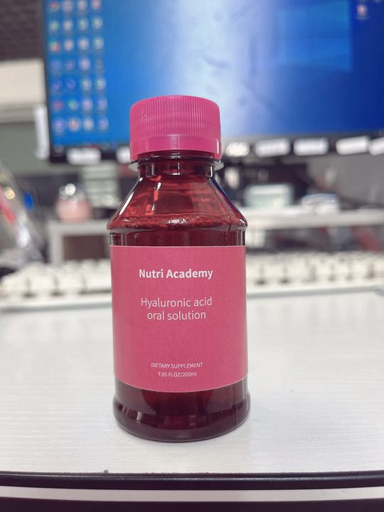 nutri academy hyaluronic acid oral solution 100% Pure Hyaluronic Acid Oral Supplement - High Molecular Weight. - Joint Support - Advanced Formula - 1 oz