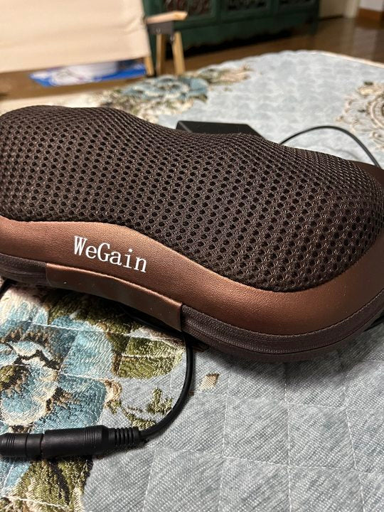 WeGain Neck Massager with heating, deep tissue kneading, electric massage pillow and other functions, suitable for back, shoulders, legs, feet, body muscle pain relief, can be used at home, in the car, in the office