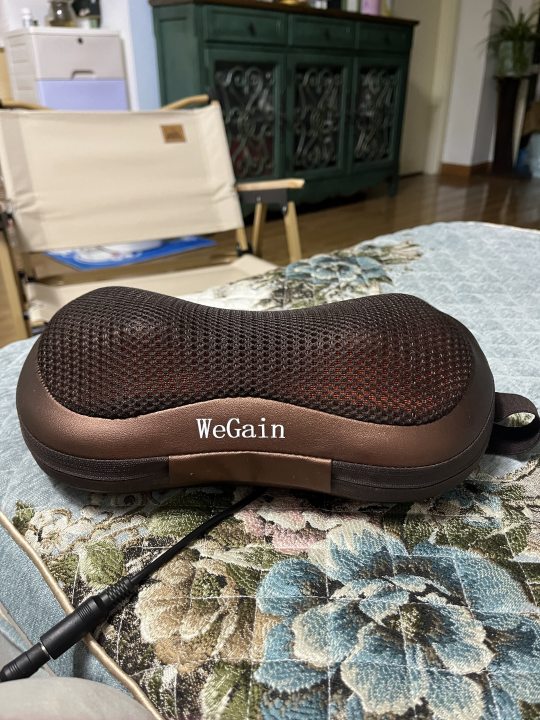 WeGain Neck Massager with heating, deep tissue kneading, electric massage pillow and other functions, suitable for back, shoulders, legs, feet, body muscle pain relief, can be used at home, in the car, in the office