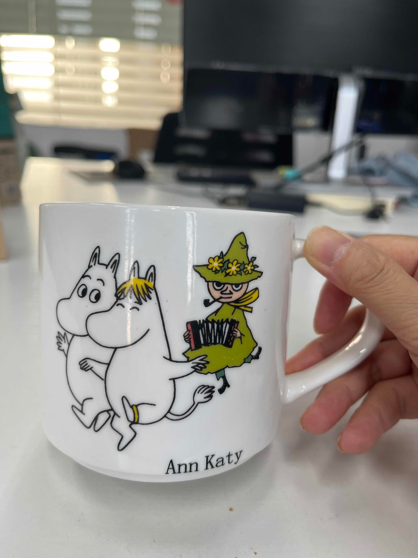 Ann Katy Coffee Mug with Handle, 14oz Insulated Stainless Steel Coffee Travel Mug, Double Wall Vacuum Reusable Coffee Cup with Lid